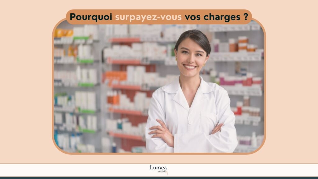 Expert comptable pharmacie analysant la rentabilité et les cotisations sociales d'une officine.