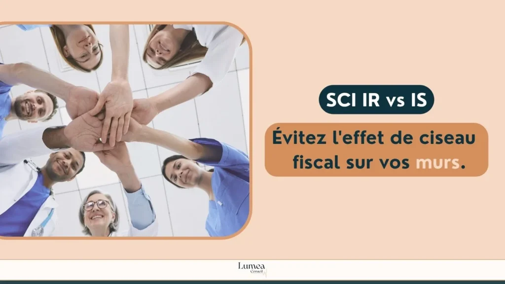 Professionnel de santé analysant la fiscalité SCI santé à l'IS ou à l'IR pour son cabinet médical.
